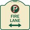 Signmission Fire Lane Heavy-Gauge Aluminum Architectural Sign, 18" x 18", TG-1818-24021 A-DES-TG-1818-24021 - alternate 1